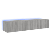 TV Wall Cabinets with LED Lights 2 pcs Grey Sonoma 80x35x31 cm 837292