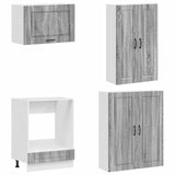 Kitchen Unit PORTO 8 pcs Grey Sonoma Engineered Wood 3438169