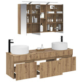 Bathroom Cabinet Set 4 pcs Artisan Oak Engineered Wood 3406662