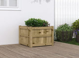 Garden Planter 50x50x50 cm Impregnated Wood Pine 837422