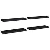 ZNTS Floating Wall Shelves 4 pcs Black 80x23.5x3.8 cm MDF 323837