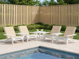 High Back Chair Cushion GEMERT 6 pcs 100% Polyester Cream 945722