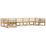 Outdoor Sofa Set 7 pcs White Solid Acacia Wood 3386978