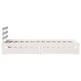 Bed Frame with Drawers without Mattress White 100x200 cm 3302007