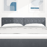 Headboard with Headboard Dark Grey 144 cm Faux Leather 42007088