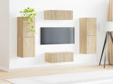 TV Cabinet Set 6 pcs Sonoma Oak Engineered Wood 3409125
