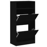 Shoe Cabinet Black 60x34x116 cm Engineered Wood 840016