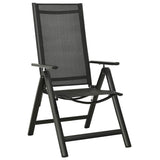 Bistro Set Black and Anthracite Aluminium 5 Piece Set 3070658