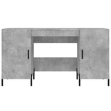 Desk Concrete Grey 140x50x75 cm Engineered Wood 829560