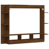 TV Cabinet Brown Oak 152x22x113 cm Engineered Wood 833729