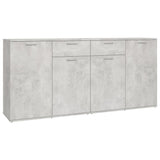 Sideboard Concrete Grey 160x36x75 cm Engineered Wood 3074931