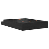 Storage Bed Frame with Drawer Black Oak 140 cm Engineered Wood 3335694