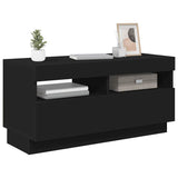 TV Cabinet with LED Lights Black 80x35x40 cm 804446
