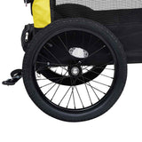 2-in-1 Pet Bike Trailer & Jogging Stroller Yellow and Black 92439