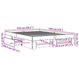 Bed Frame without Mattress Concrete Grey 140x190cm Engineered Wood 3295502