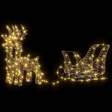 Reindeer Pull Sleigh Warm White 30 x 12 x 54.5 cm PET 42018970