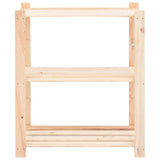 3-Tier Storage Racks 5 pcs 80x38x90 cm Solid Pinewood 150 kg 3051119