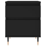 Bedside Cabinet Black 40x35x50 cm Engineered Wood 830654