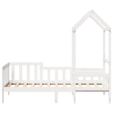 Day Bed with Roof without Mattress White 80x200 cm Solid Wood 3282265