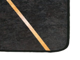 Rug Washable Black and Gold 160x230 cm Anti Slip 136618
