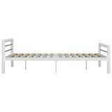 Bed Frame White and Black Metal Super King Durable Bed Frame 284549