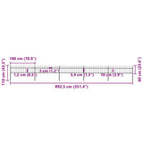Garden Fence Steel Sturdy Rectangular Modern 277597