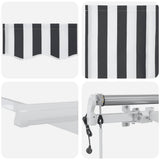 Automatic Retractable Awning Anthracite&White 400x300 cm 3216037