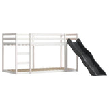 Bunk Bed without Mattress with Slide and Curtains Pink 90x190 cm Single 3284211