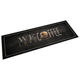 Kitchen Rug Washable Coffee Text 60x180 cm Velvet 4005591