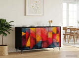 Sideboard HEESCH Black Oak 102 x 33 x 76 cm Engineered Wood 8006978