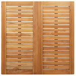 Garden Dining Set 5 pcs Brown Solid teak wood 3334798