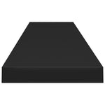 ZNTS Floating Wall Shelf Black 120x23.5x3.8 cm MDF 323841