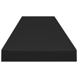 ZNTS Floating Wall Shelf Black 120x23.5x3.8 cm MDF 323841