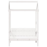 Bench with Roof White 117.5x70x176.5 cm Solid Wood Pine 846995