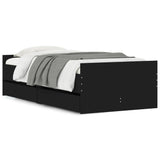 Bed Frame without Mattress Black 75x190 cm Small Single Small Single 3207386