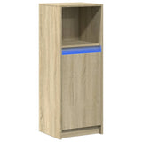 Sideboard with LED Sonoma Oak 38x34x100 cm Engineered Wood 852168