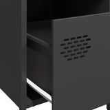 Bedside Cabinets 2 pcs Black 35x39x43.5 cm Steel 851245