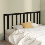 Bed Headboard Black 186x4x100 cm Solid Wood Pine 817709