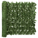 ZNTS Balcony Screen with Dark Green Leaves 600x75 cm 315486