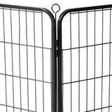 170573 Dog Playpen 12 Panels Steel 80x60 cm Black