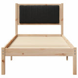 Bed Frame with Upholstered Headboard Black 80 x 200 cm 878291