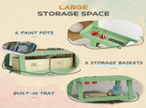 3 in 1 Kids Easel Double-Sided Magnetic Whiteboard and Chalkboard with Paper Roll, Storage Baskets T3398P378909