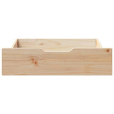 Under-Bed Drawers with Wheels 2 pcs 65x55x17 cm Solid Wood Pine 850935