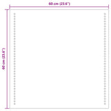 LED Bathroom Mirror Transparent 60 x 60 cm Tempered Glass 42045771