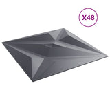Wall Panels 48 pcs Grey 50x50 cm XPS 12 m Star 4100070