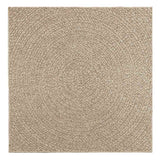 Rug ZIZUR Beige 120x120 cm Jute Look Indoor and Outdoor 4010406