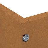 Lawn Edging 6 pcs Rusty 60 x 60 x 13 cm Weathering Steel 874743