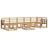 Outdoor Sofa Set 8 pcs White Solid Acacia Wood 3387988