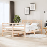 Bed Frame without Mattress Double Solid Wood 3100629