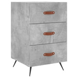 Bedside Cabinet Concrete Grey 40x40x66 cm Engineered Wood 827632